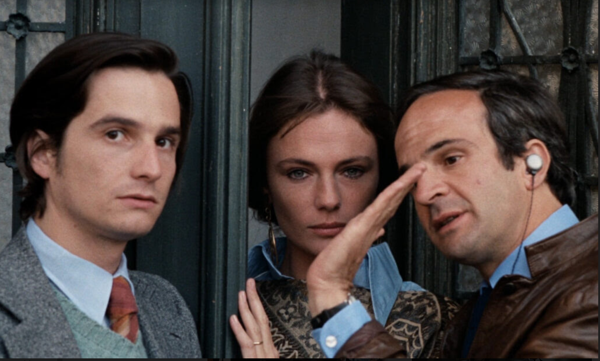 Truffaut, Jean Pierre Leaud e Jacqueline Bisset in Effetto notte