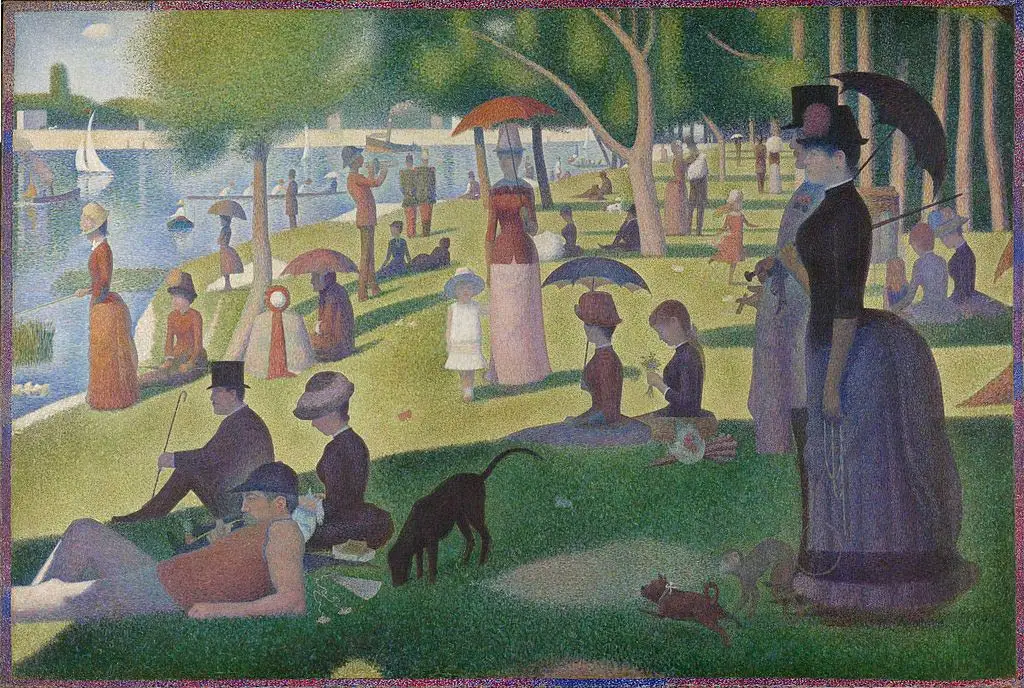 Un quadro di Georges Seurat del 1886 evidentemente evocato da una inquadratura del regista di Lesson