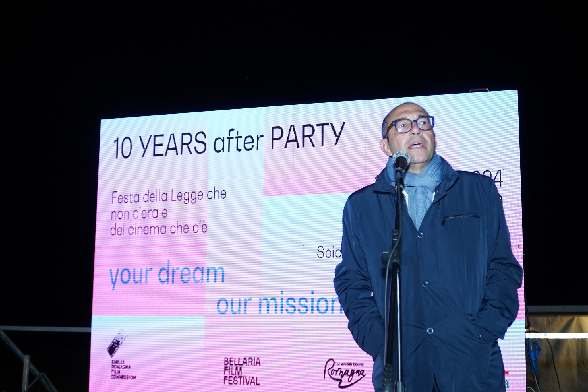 Fabio Abagnato annuncia il nuovo motto dell'Emilia-Romagna film commission. Foto di Simone Felici